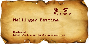 Mellinger Bettina névjegykártya